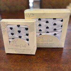 Copper Pearl Crib Sheet and Changing Pad Set -Smitten